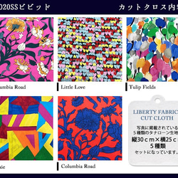 リバティカットクロス　2020年春夏 ビビッド５種セット　（LIBERTY FABRICS/５枚セット） 4枚目の画像