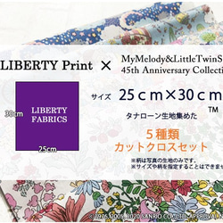 【販売終了】リバティ×マイメロディ・キキララ　ブルーMIX　コラボ5種（LIBERTY） 5枚目の画像