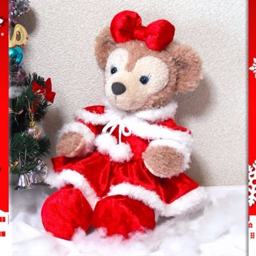 ダッフィー＆シェリーメイ用 クリスマスコスチュームの型紙 編み