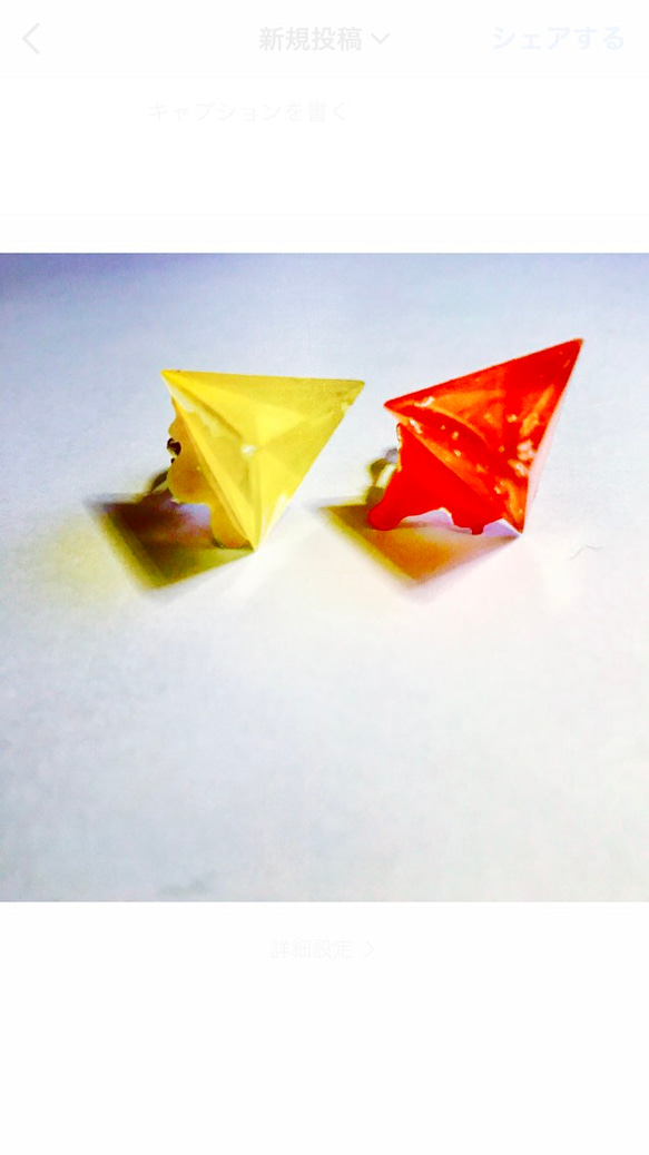 【期間限定.送料無料】Pop Pyramid”Melt”earring&pierce 4枚目の画像