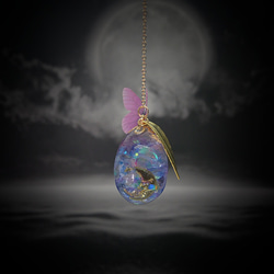 【人形の卵】フローライト 異世界ムーン ファンタジー ネックレス ペンダント 8枚目の画像