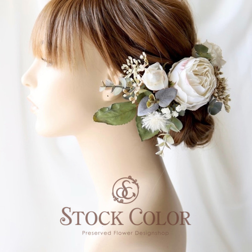 アンティークローズのヘッドドレス ヘアアクセサリー(ホワイト