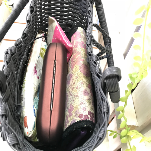 受注制作 シックな黒のクラフトバッグ かごバッグ mima&baron 通販