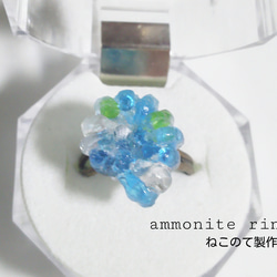 [完売感謝]アンモナイトリング[みあげた空] 1枚目の画像