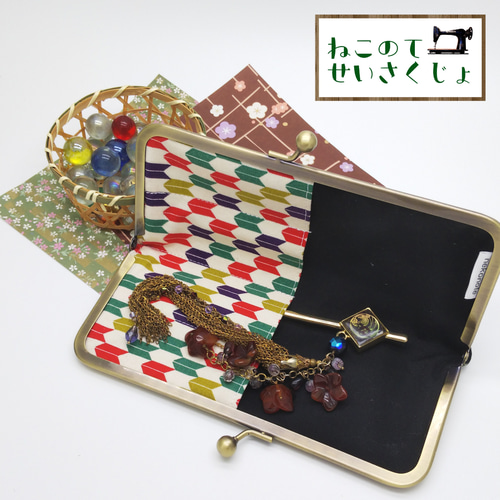 完売感謝]がまぐちケース-和風うさぎ-[がま口/ペンケース/簪ケース  