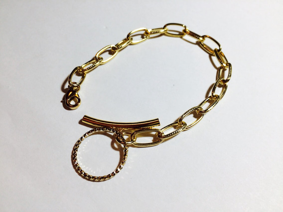 gold design chain bracelet 1枚目の画像