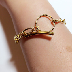 gold design chain bracelet 4枚目の画像