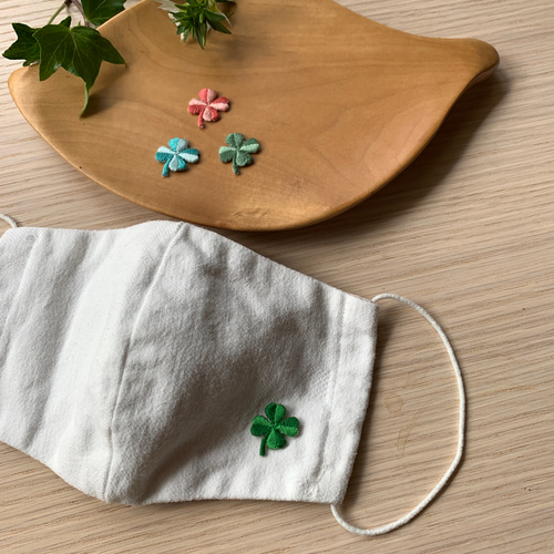 クローバーのアップリケ 4枚セット ワッペン・アップリケ Chimo  