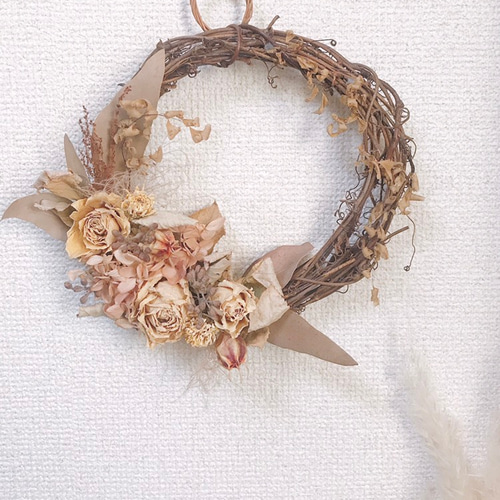 ドライフラワー【crescent】リース honey リース huis 通販 3379816