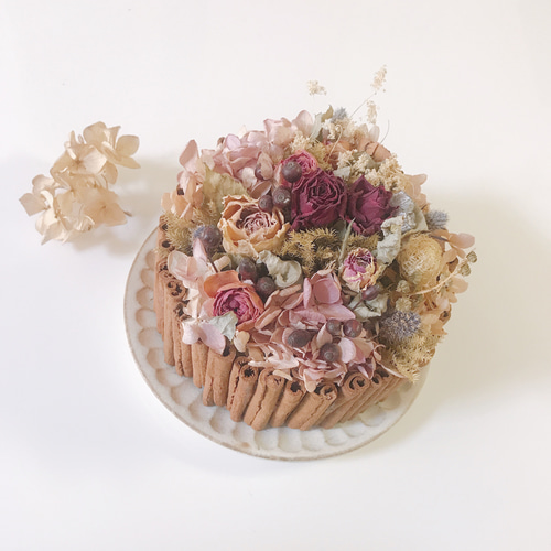 ドライフラワーケーキ pink ドライフラワー huis 通販 6523280