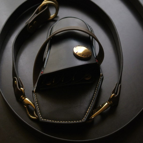 手染め ネイビームラ グレージュのシザーケース D.O.Lcraft （シザー