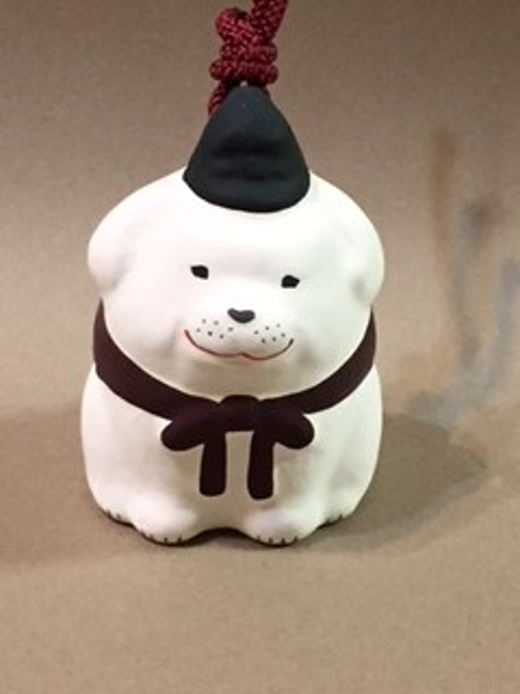 奈良人形。犬の土鈴。聖徳太子の賢い愛犬、雪丸。 その他置物 水陶