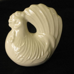 　ポーセリンアート 白磁,　鶏 1枚目の画像