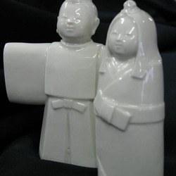 立ち雛。白磁。雛人形（B品） ひな人形・雛飾り 水陶 通販 4907235