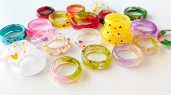 オーダーメイド和紙のレジンゆびわ！！ 指輪・リング ゆずANDラロ工房  