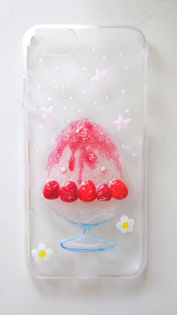 イチゴかき氷のiPhoneケース 2枚目の画像