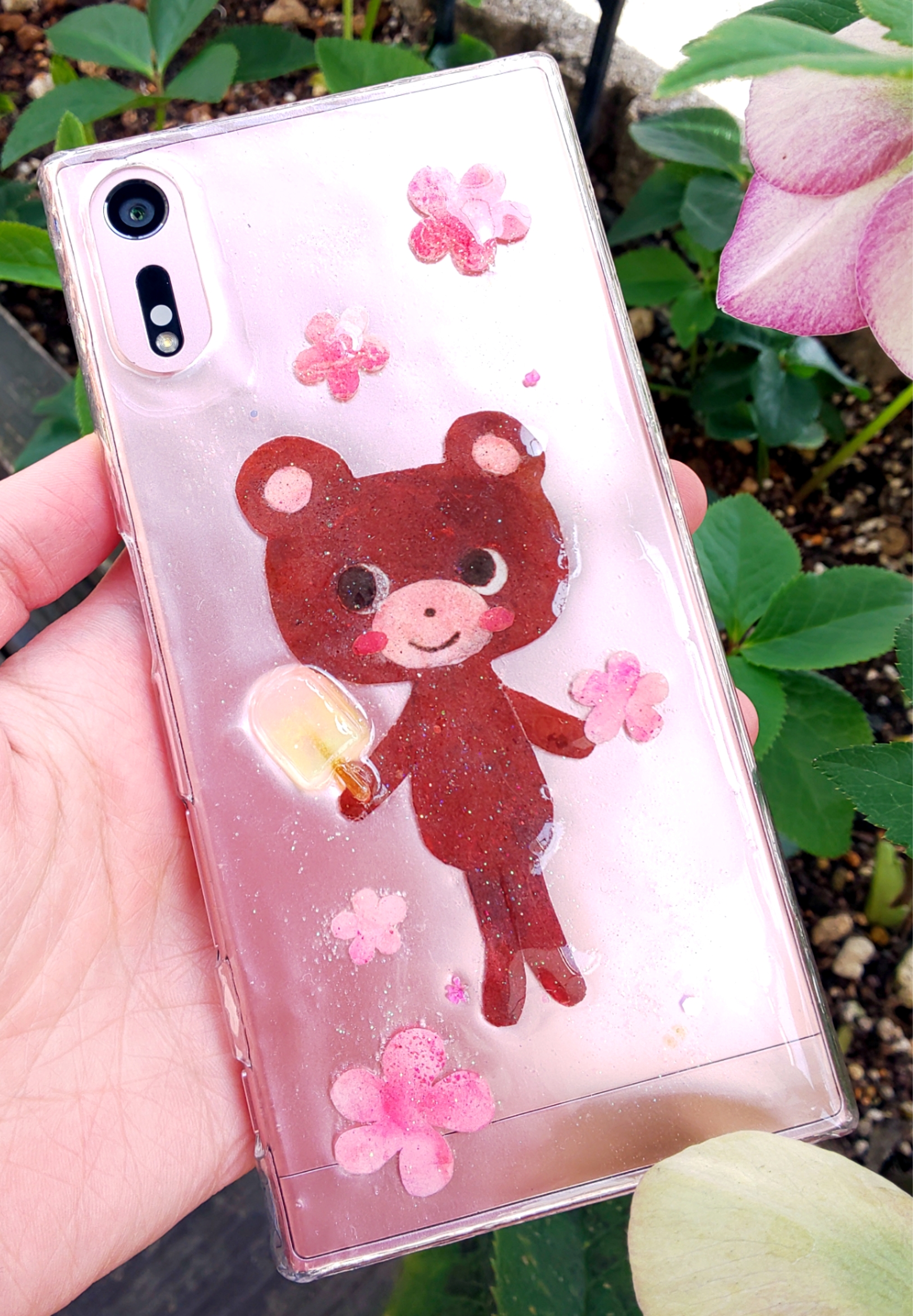 コラージュ　くまくまアイス　スマホケース　iPhoneケース　ほぼ全機種対応