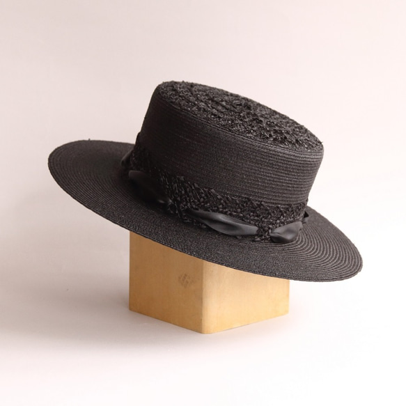 カンカン帽（clair）T1337 ハット tête salondechapeau 通販