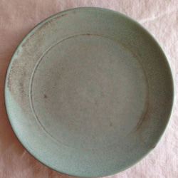 陶器リムプレート(グリーンマット) 2枚目の画像