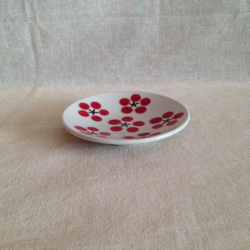 白磁豆皿(紅梅) 3枚目の画像
