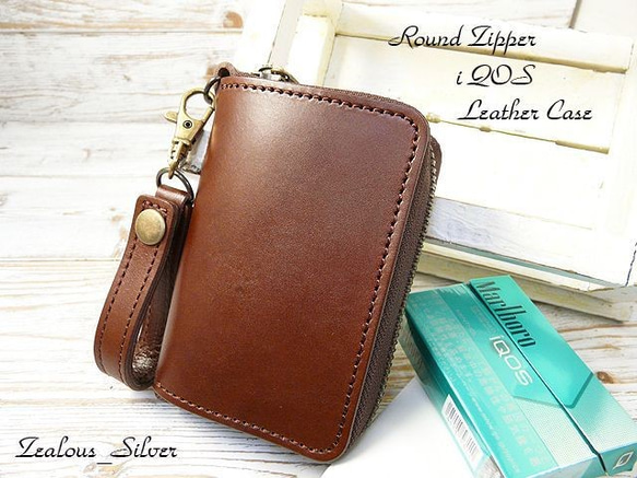送料無料 ファスナーアイコスレザーケース iQOS キーホルダー付き lsc  
