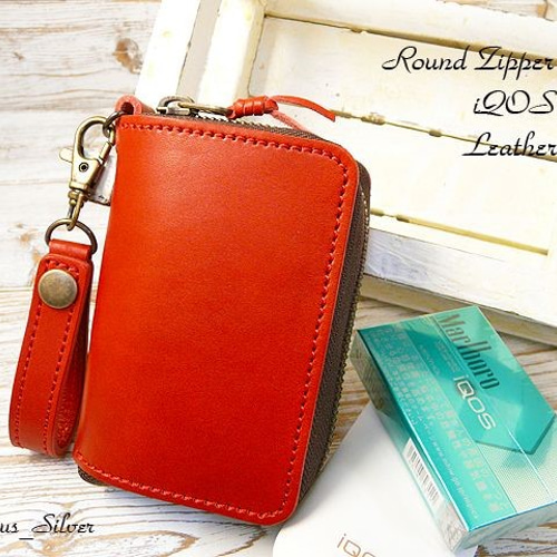 送料無料 ファスナーアイコスレザーケース iQOS キーホルダー