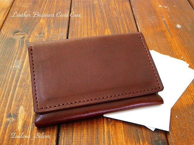 送料無料 ビジネスレザー名刺ケース lcc34  Dブラウン 4,844円