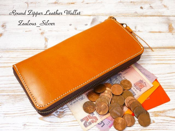 未使用級 2050   長財布 ラウンドファスナー レザー 送料無料 ラウンドファスナー 革 長財布 lwt34 キャメル 長財布