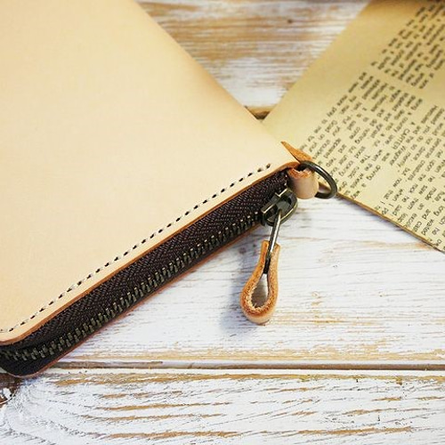 姫路ヌメ革 2つ折り財布 ショートウォレット ハンドメイド