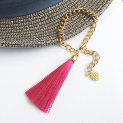 Pink Tassel and the Sun 【bracelet】 2枚目の画像