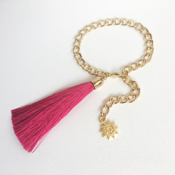 Pink Tassel and the Sun 【bracelet】 5枚目の画像