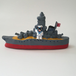 戦艦　「ニャまと」　大和　大日本帝国　海軍　張り子 3枚目の画像