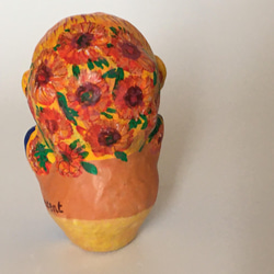 「ゴッホさん」と「ひまわりの花瓶」張り子 4枚目の画像