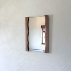 ゆらぎミラー L （ウォールミラー 木製 鏡 木枠 ミラー 姿見） 1枚目の画像
