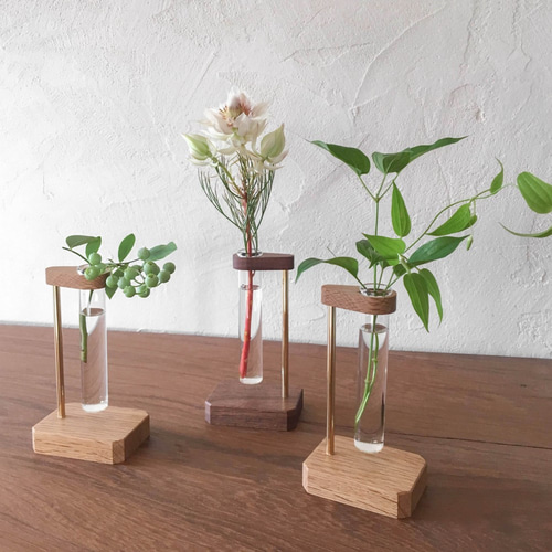 広口試験管の一輪挿し（フラワーベース、花器、花瓶） 一輪挿し