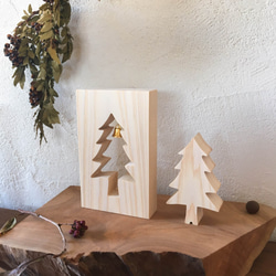 ひのきのクリスマスツリー（木製　ミニツリー） 2枚目の画像