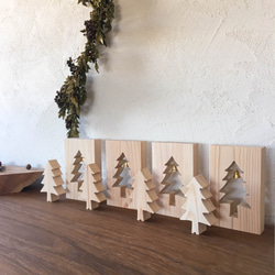 ひのきのクリスマスツリー（木製　ミニツリー） 3枚目の画像