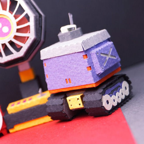 扇風機ペーパークラフト】プーキィ 002 その他置物 こんにちは工房