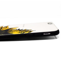 iphone6plus / iphone6splusケース（5.5寸用）レザーケースカバー（オフホワイト）ひまわり向日葵 4枚目の画像