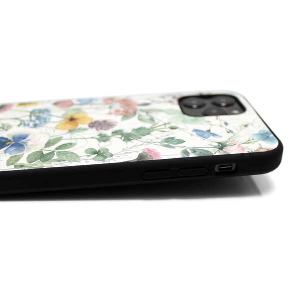 【iPhone15/15pro/14/13/13mini/12/11/SE】レザーケースカバー（花柄）ナチュラルフラワー 4枚目の画像