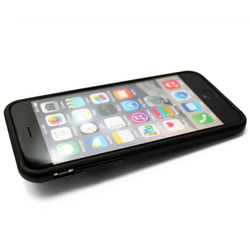 iphone6ケース / iphone6sケース（4.7寸用）レザーケースカバー（花柄×ブラック）ホワイトフラワー 6枚目の画像