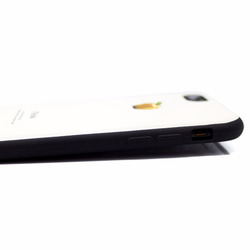 iPhone7/iPhone8/iPhoneSE2/iPhoneSE3 レザーケースカバー（オフホワイト）黄金のリンゴ 4枚目の画像