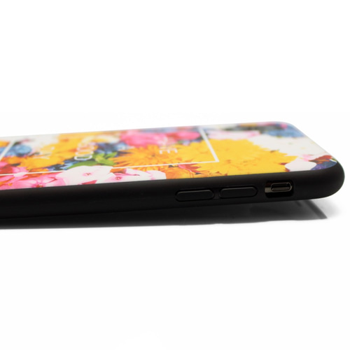 iphoneXケース / iphoneXsケース レザーケースカバー（花柄