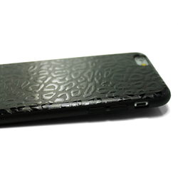 iphone6plus / iphone6splusケース 特殊グロス加工 レザーケースカバー（レオパード×ブラック） 4枚目の画像