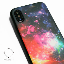 iphoneXSMAXケース / iphoneXSMAXカバー レザーケースカバー　宇宙　ギャラクシー 1枚目の画像