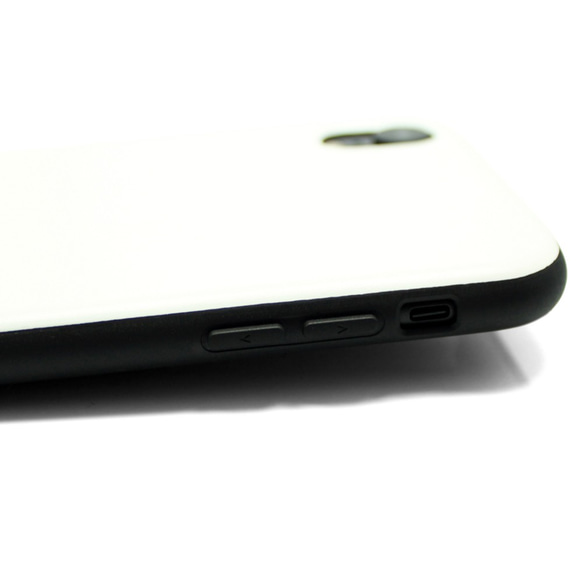 iphoneXRケース / iphoneXRカバー レザーケースカバー（オフホワイト）黄金のリンゴ　シンプル XR 7枚目の画像