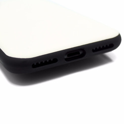 iphoneXRケース / iphoneXRカバー レザーケースカバー（オフホワイト）青リンゴ　シンプル　XR 6枚目の画像