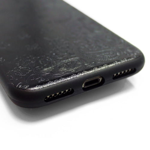 iphoneXsMAXケース / 特殊エンボス加工 レザーケースカバー 