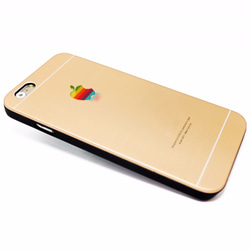 iphone6/6sケース（4.7寸用）☆軽量アルミケースカバー（ゴールド×ブラック）gold 2枚目の画像
