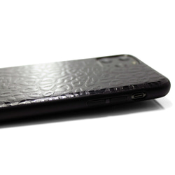 【iPhone15/15pro/14/13/13mini/12~】特殊グロス加工レザーケースカバー レオパード×ブラック 12枚目の画像
